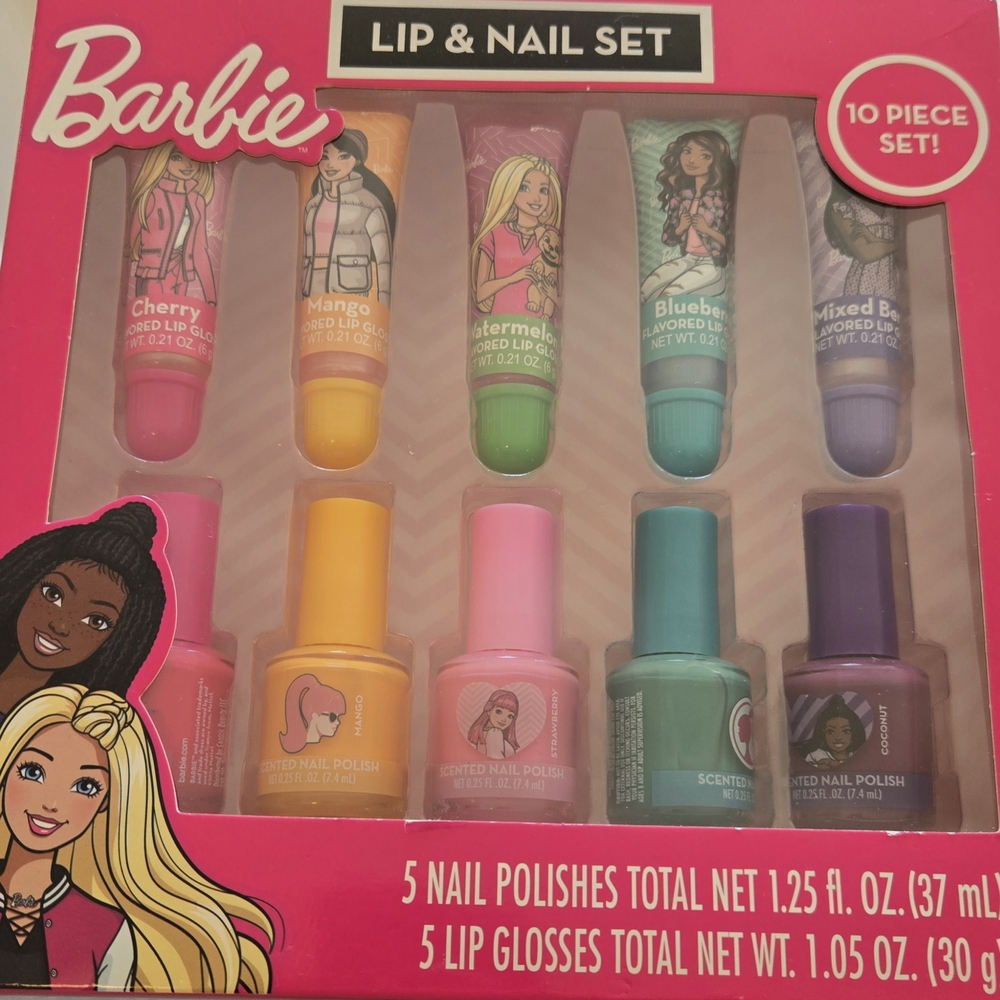 Mattel Barbie Lip & Nail Set with Colorful Shades